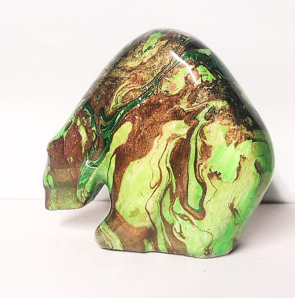 Allan Waidman - green bear - sculpture