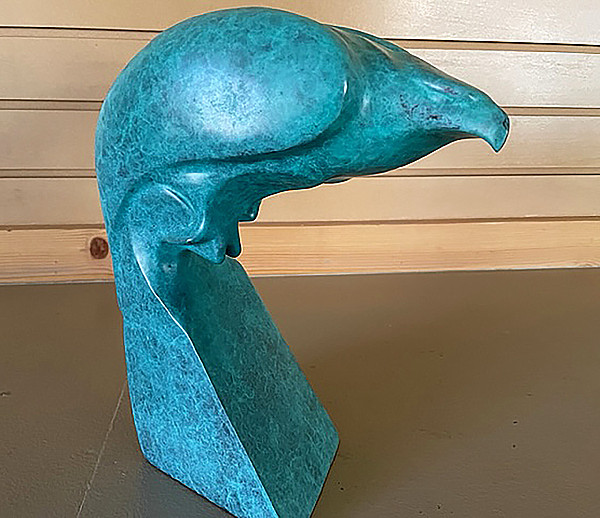 Cathryn Jenkins - hawk side view - sculptures
