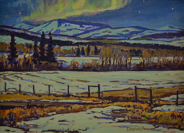 Bill Duma - Northern Lights - 12 x 16in oil on canvas