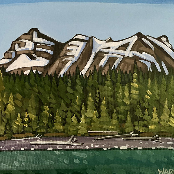 Darrell Ward - Mountain Lake - 10x10in