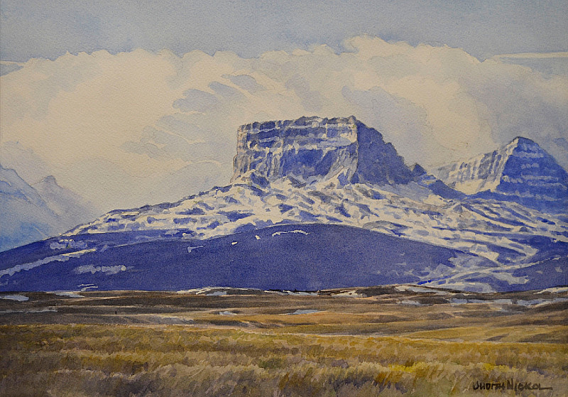 Judith Nickol - Chief Mountain Spring - 11 x 15in watercolour