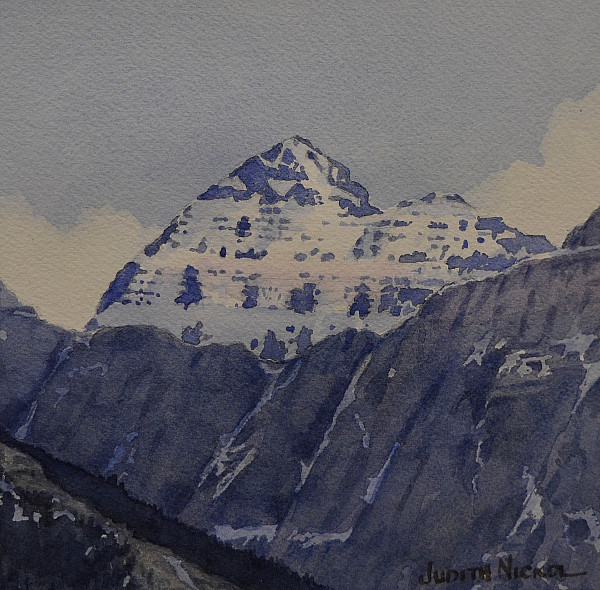 Judith Nickol - Stoney Peak - 8 x 8in watercolour