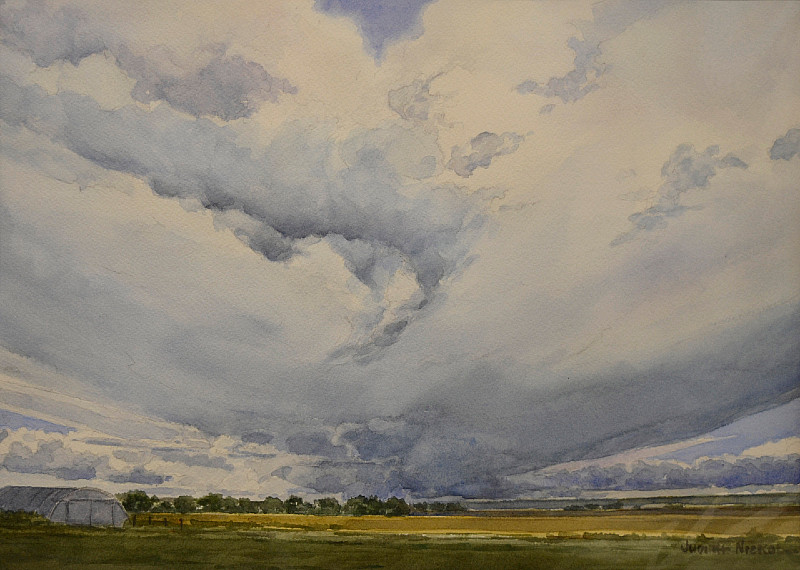 Judith Nickol - Weather Coming In - 11 x 15in watercolour