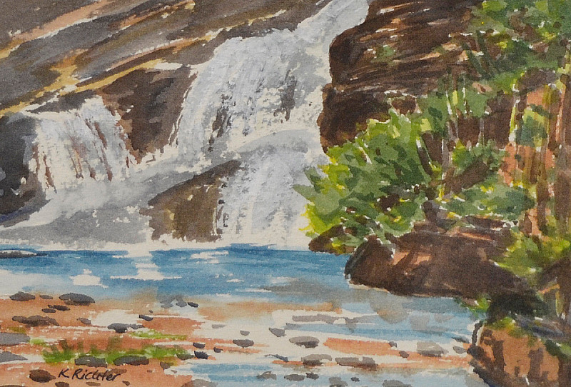 Karin Richter - View of the Falls - watercolour