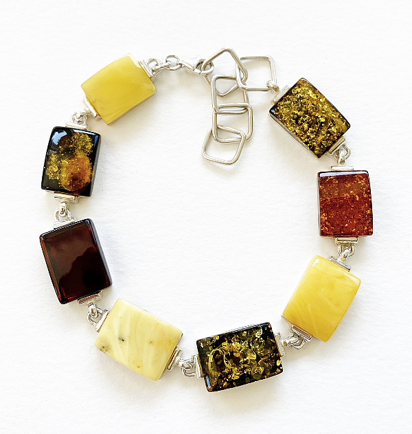 Neshka - amber rectangles bracelet