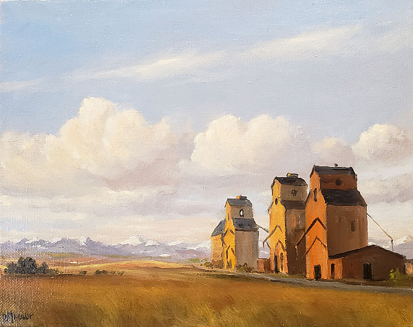 Pieter Molenaar - Prairie Guards - 8 x 10in oil