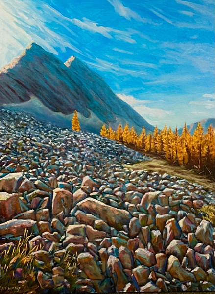 Ray Swirsky - mountain side - oil on canvas