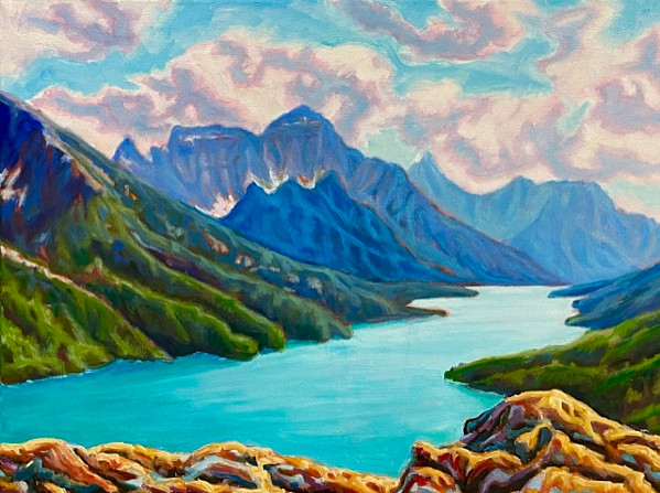 Ray Swirsky - view from bears hump - oil on canvas