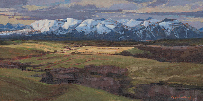 Theresa Williams - Waterton Welcome Study - 8 x 16 in oil on linen panel