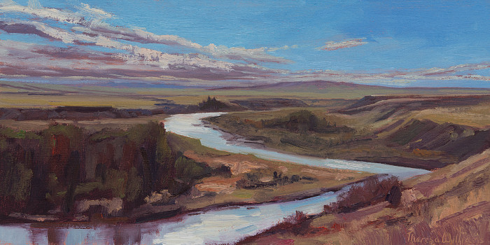 Theresa Williams - Willow Creek - 8 x 16 in oil on linen panel