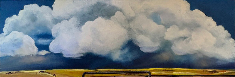 Wendy Johnsen - storm clouds over golden prairie