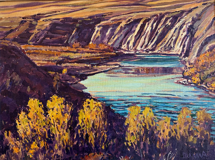 Bill Duma - brocket river valley - oil on canvas