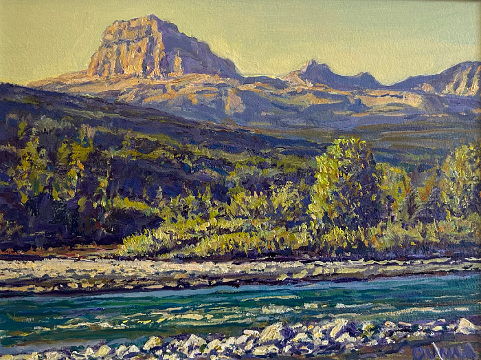 Bill Duma - chief and belly river - oil on canvas