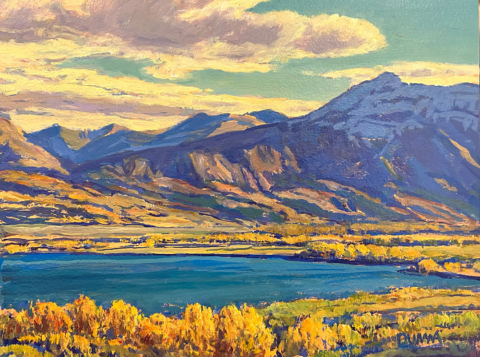 Bill Duma - welcome to waterton - oil on canvas