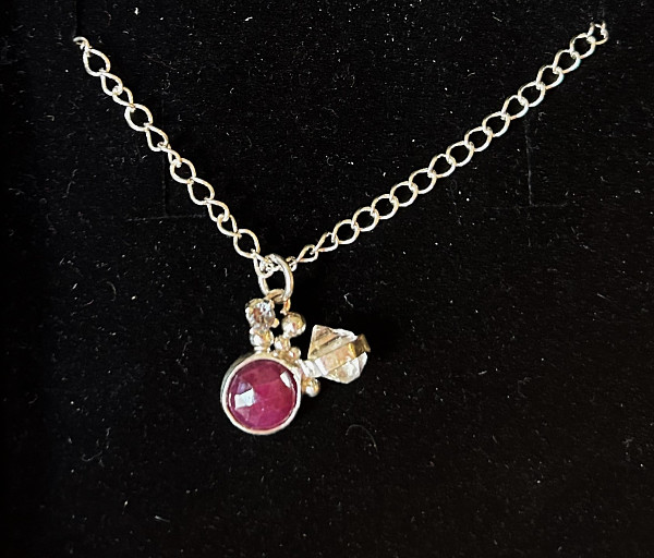 Breanne Avender - Ruby Cluster Pendant - jewelery