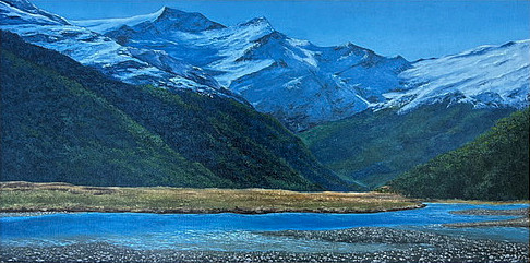 Chris Murfitt - Stream and Mountain - 32 x 19in