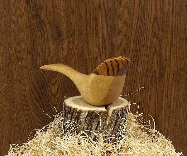 The Workshop by Doug Warren - The Birds - White Maple - African Zebrawood bird wood sculpture