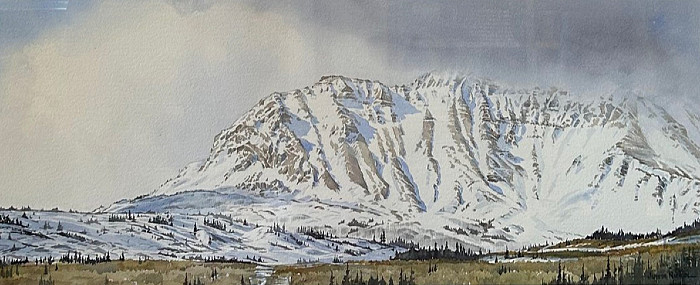 Judith Nickol - sofa mountain - in watercolour