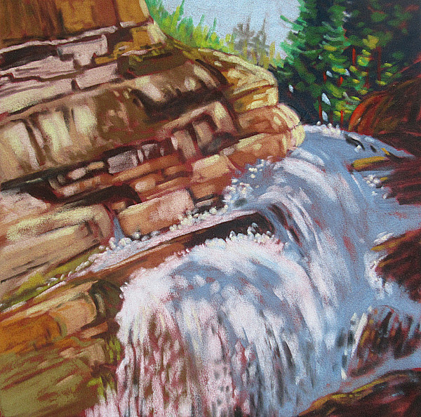 Karin Richter - Cameron Falls - pastels