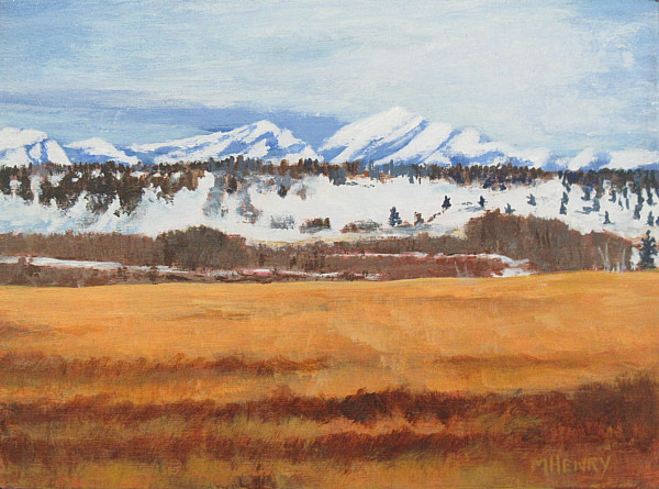 Martha Henry - Springtime in Alberta - 6 x 8in cradleboard