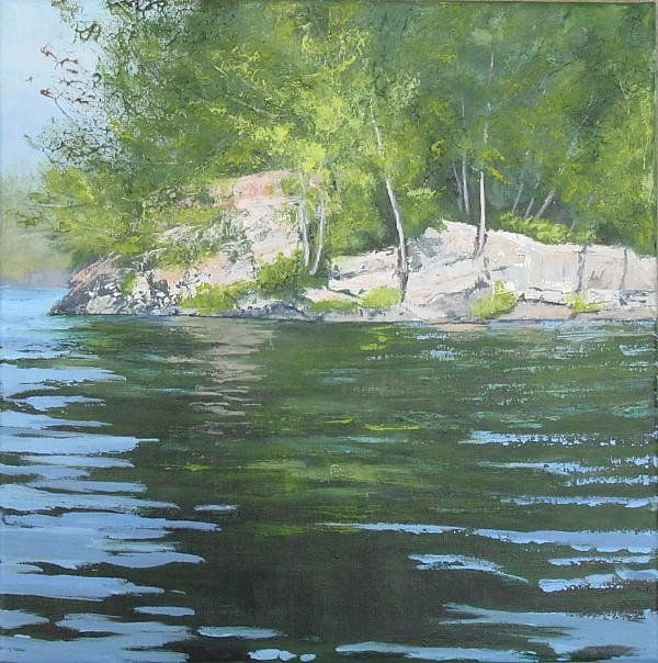 Martha Henry - View from my Kayak - 12 x 12in