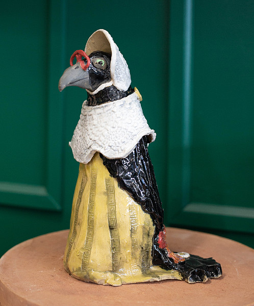 Naomi Pendrigh - Flower Raven - ceramics