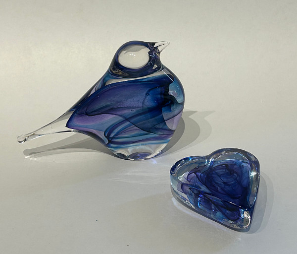 Nicole Tremblay - ovals with mountains - glass