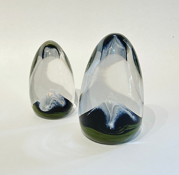 Nicole Tremblay - ovals with mountains - glass