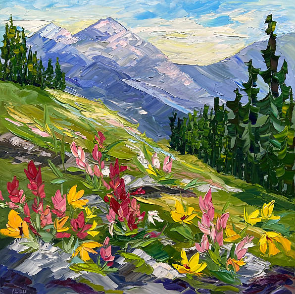 Rachelle Brady - Lazy Days Of Summer - 30 x 30in oil on canvas