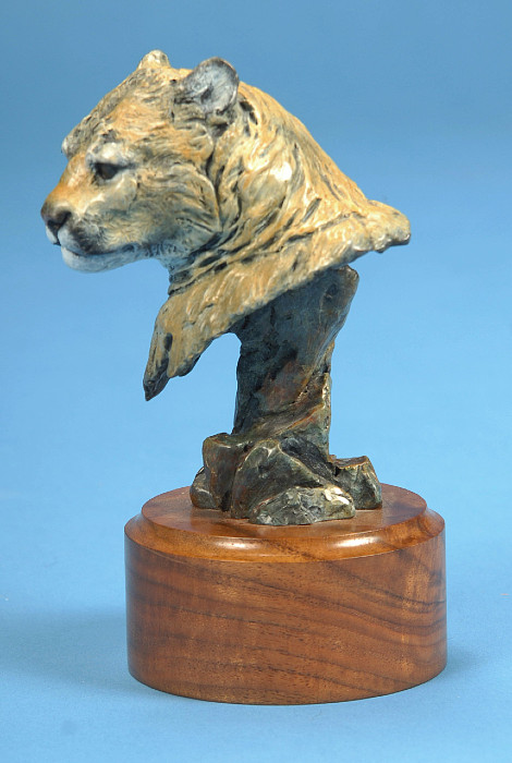 Reg Parsons - Mountain Lion Bust - side view