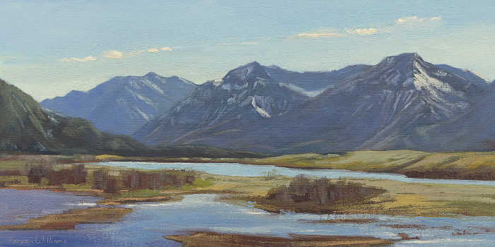 Theresa Williams - Waterton Afternoon - oil linen panel